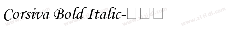 Corsiva Bold Italic字体转换